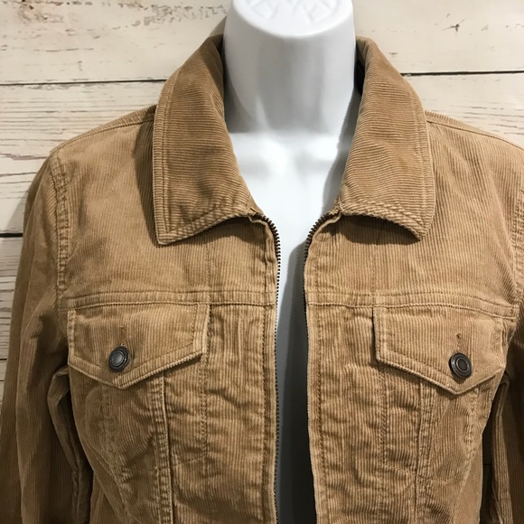 I.N.C. Tan Zippered Corduroy Jacket - Picture 2 of 6